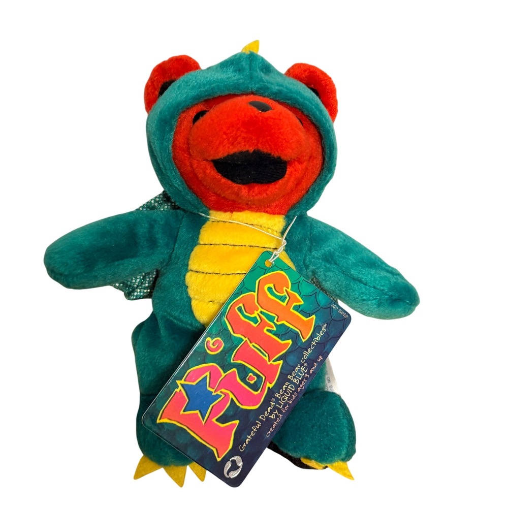 Puff‎ 7" Grateful Dead Bean Bear With Tag Series 9 Liquid Blue Dragon 2/7/1994